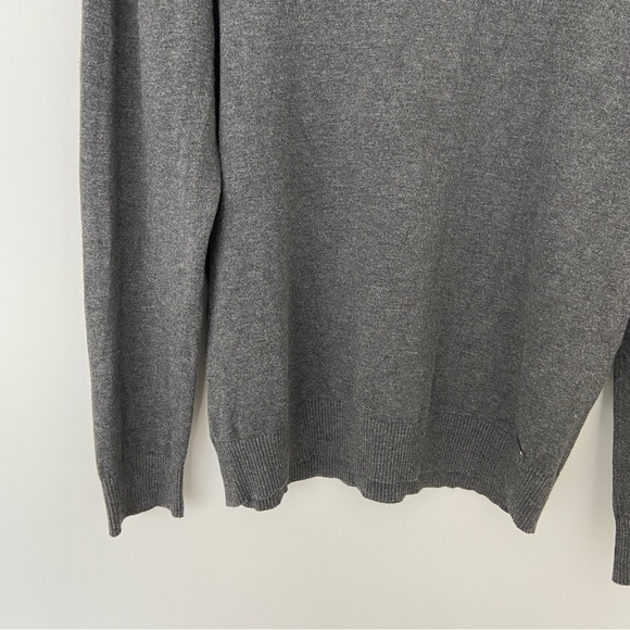 CALVIN KLEIN PURPLE/GREY COLOUR BLOCKED TURTLENECK SWEATER, XL - Picture 6 of 11